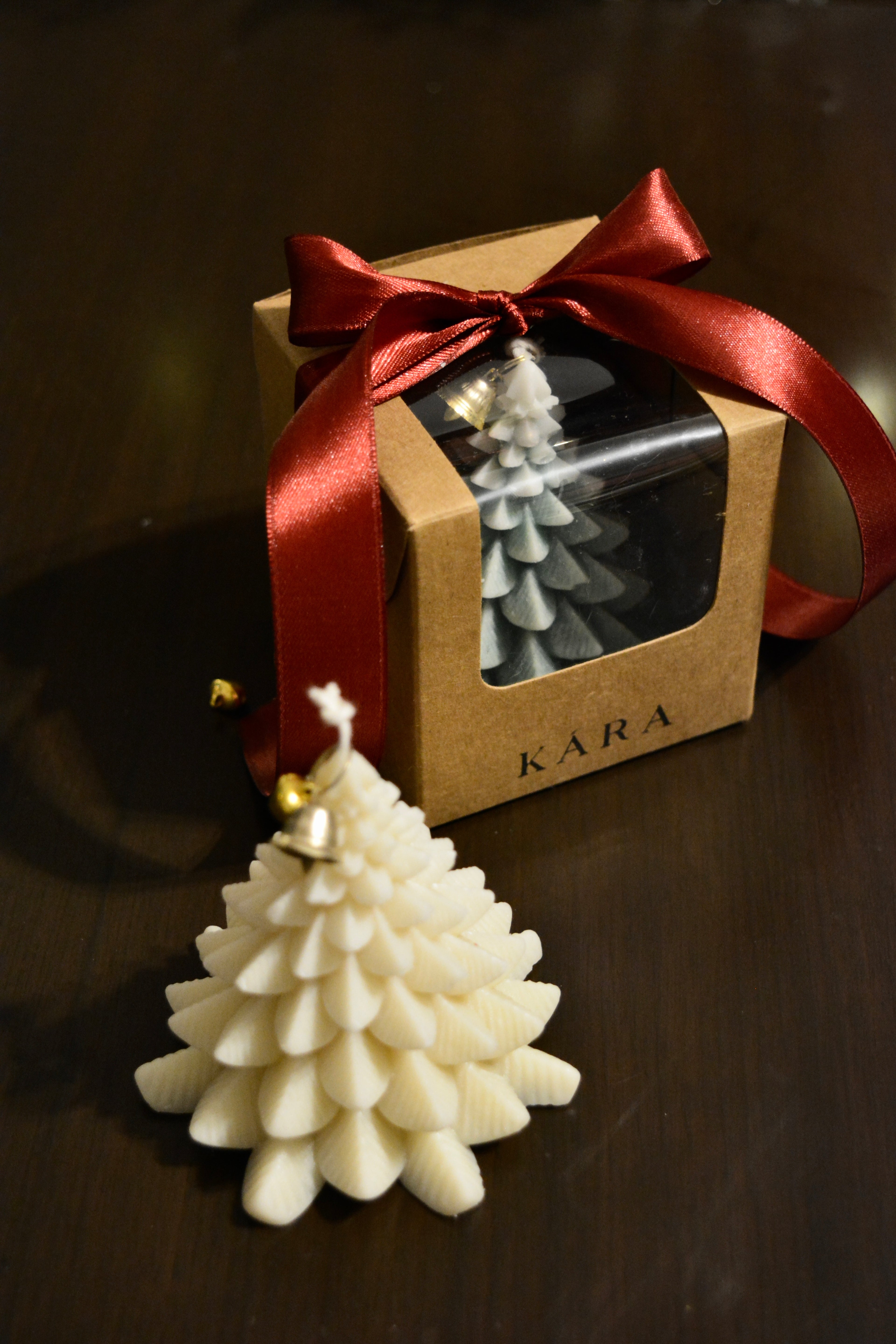 Frosted Pine Tree Candle