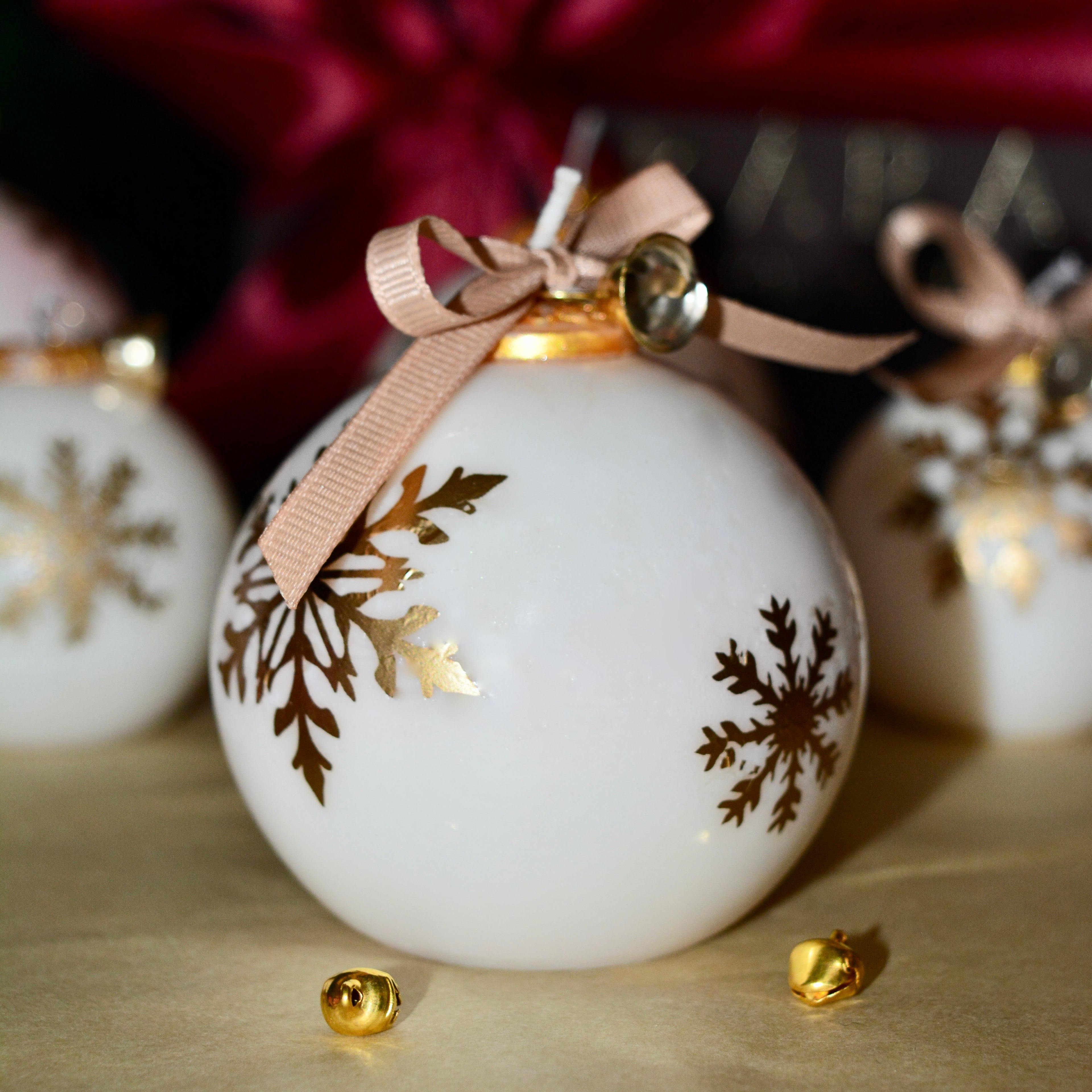 Snowflake Bauble Candles Gift Box