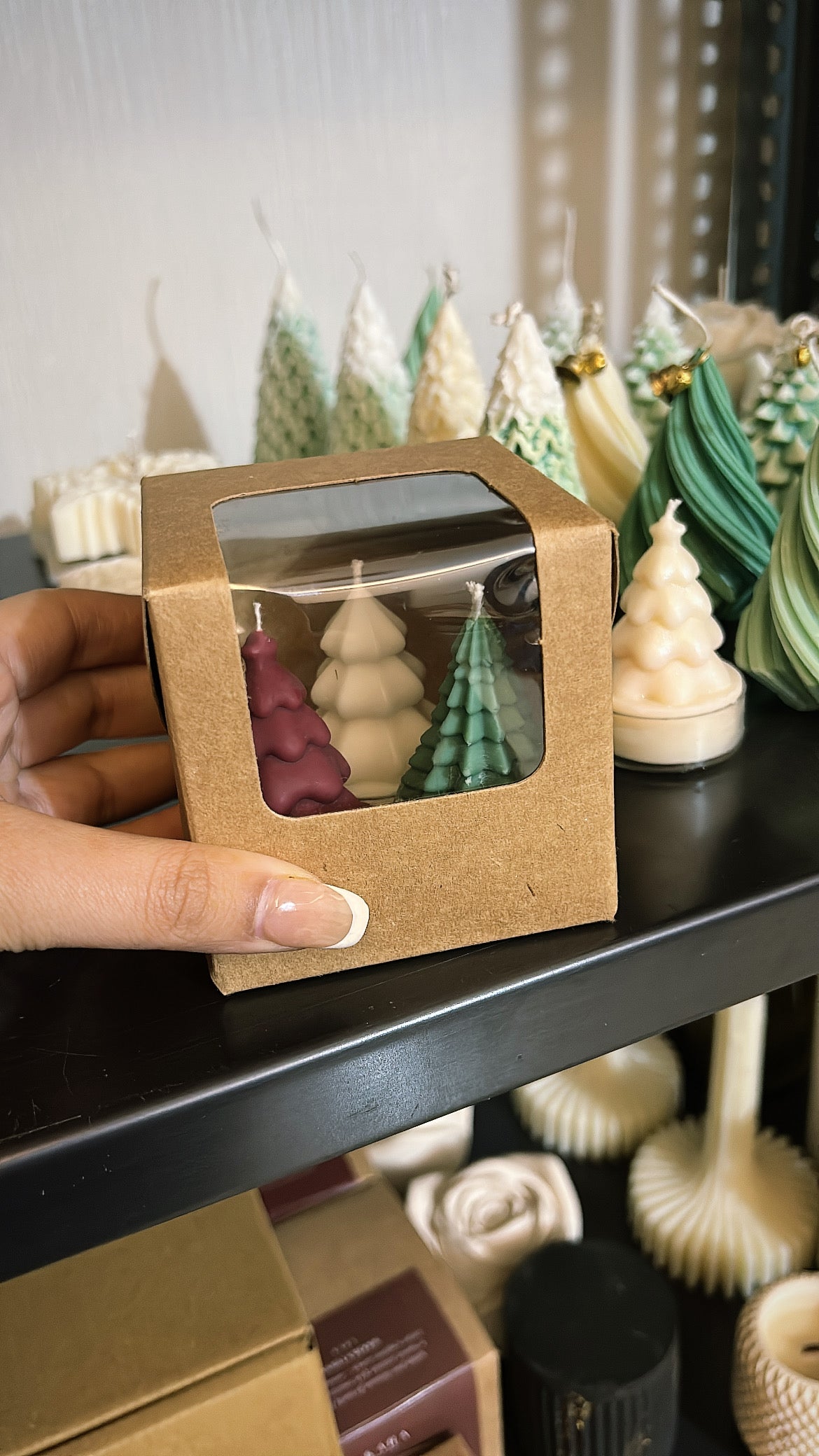 Trio of Cheer – Mini Christmas Tree T-Light Set