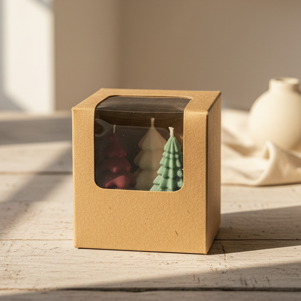 Trio of Cheer – Mini Christmas Tree T-Light Set of 3