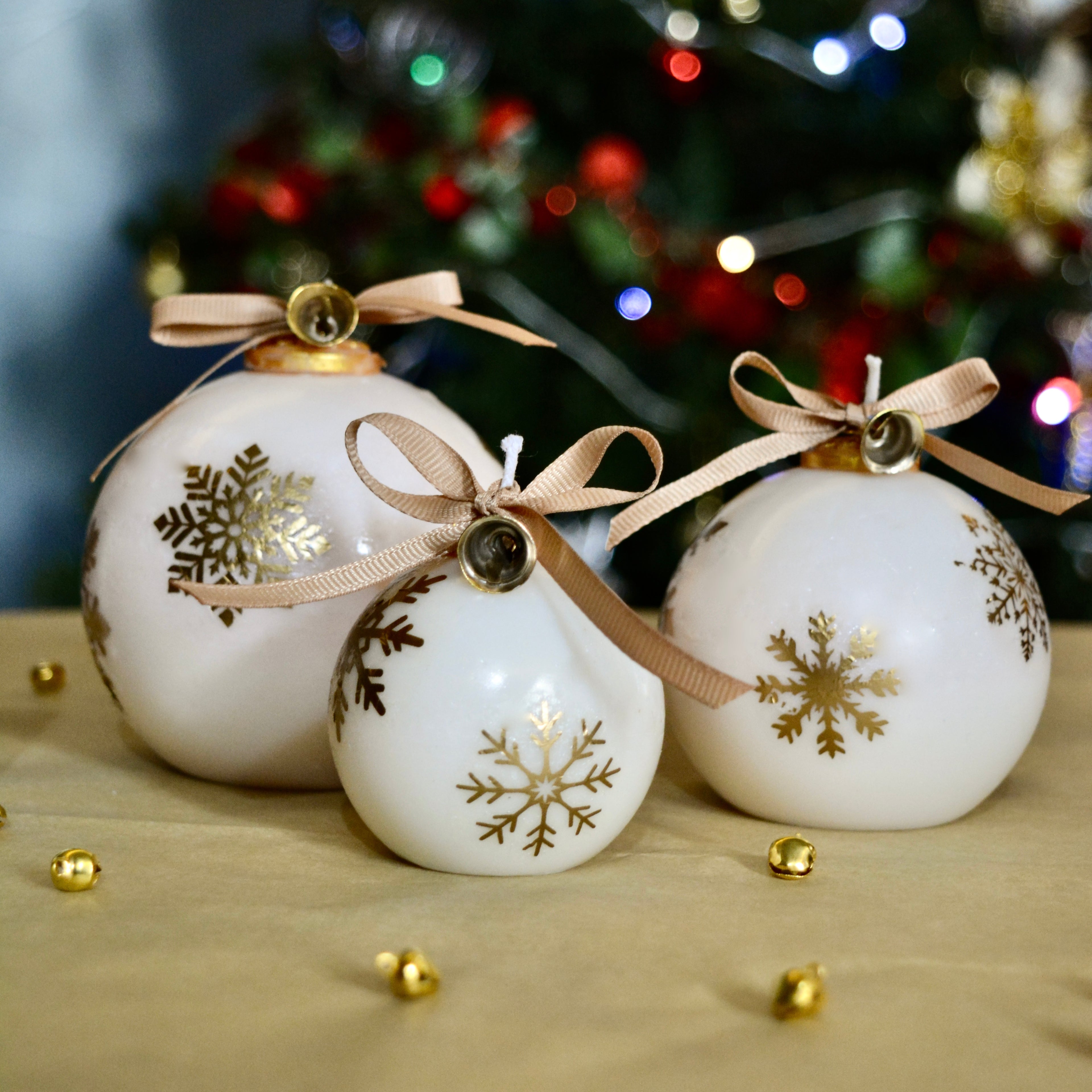 Snowflake Bauble Candles Gift Box