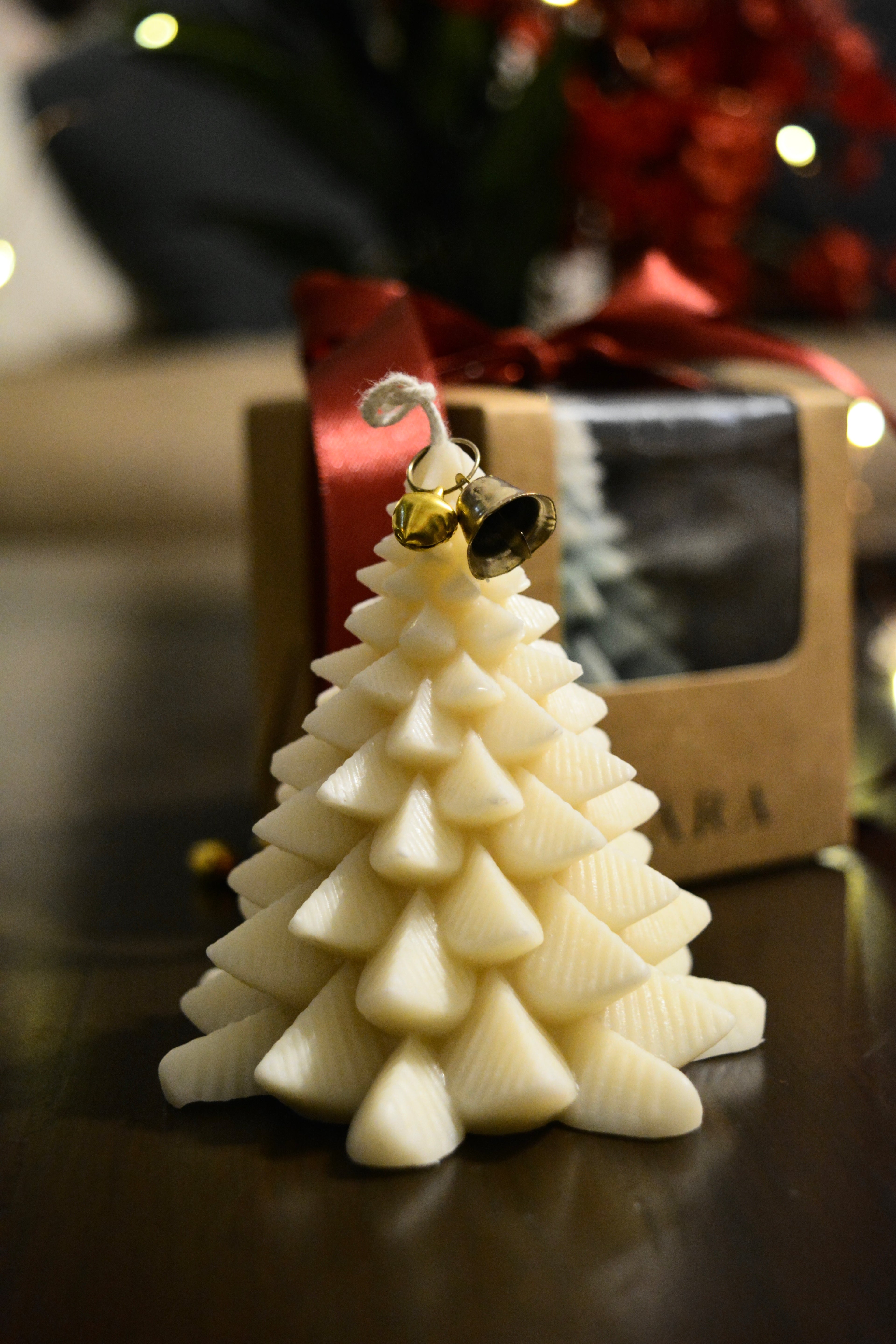 Frosted Pine Tree Candle