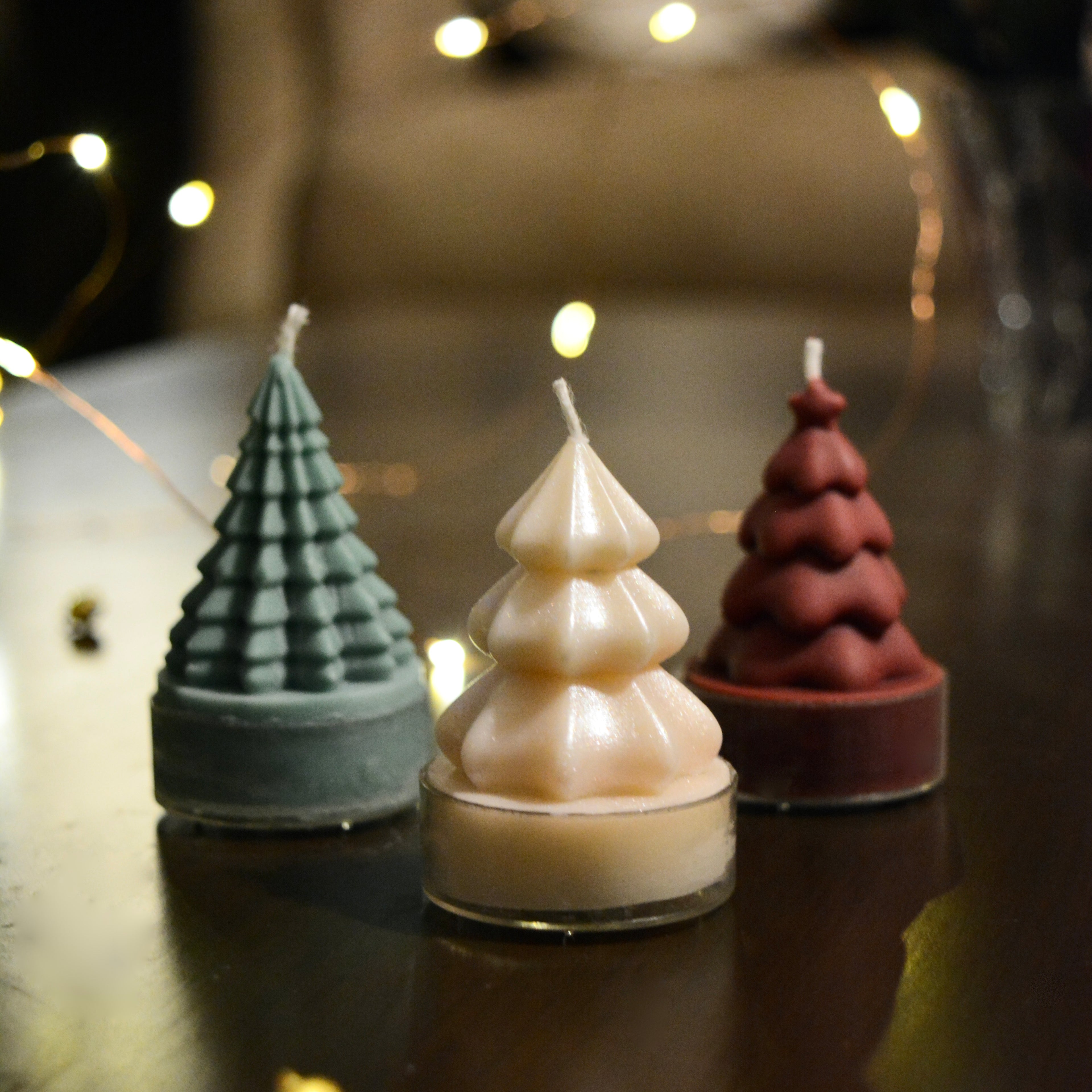 Trio of Cheer – Mini Christmas Tree T-Light Set