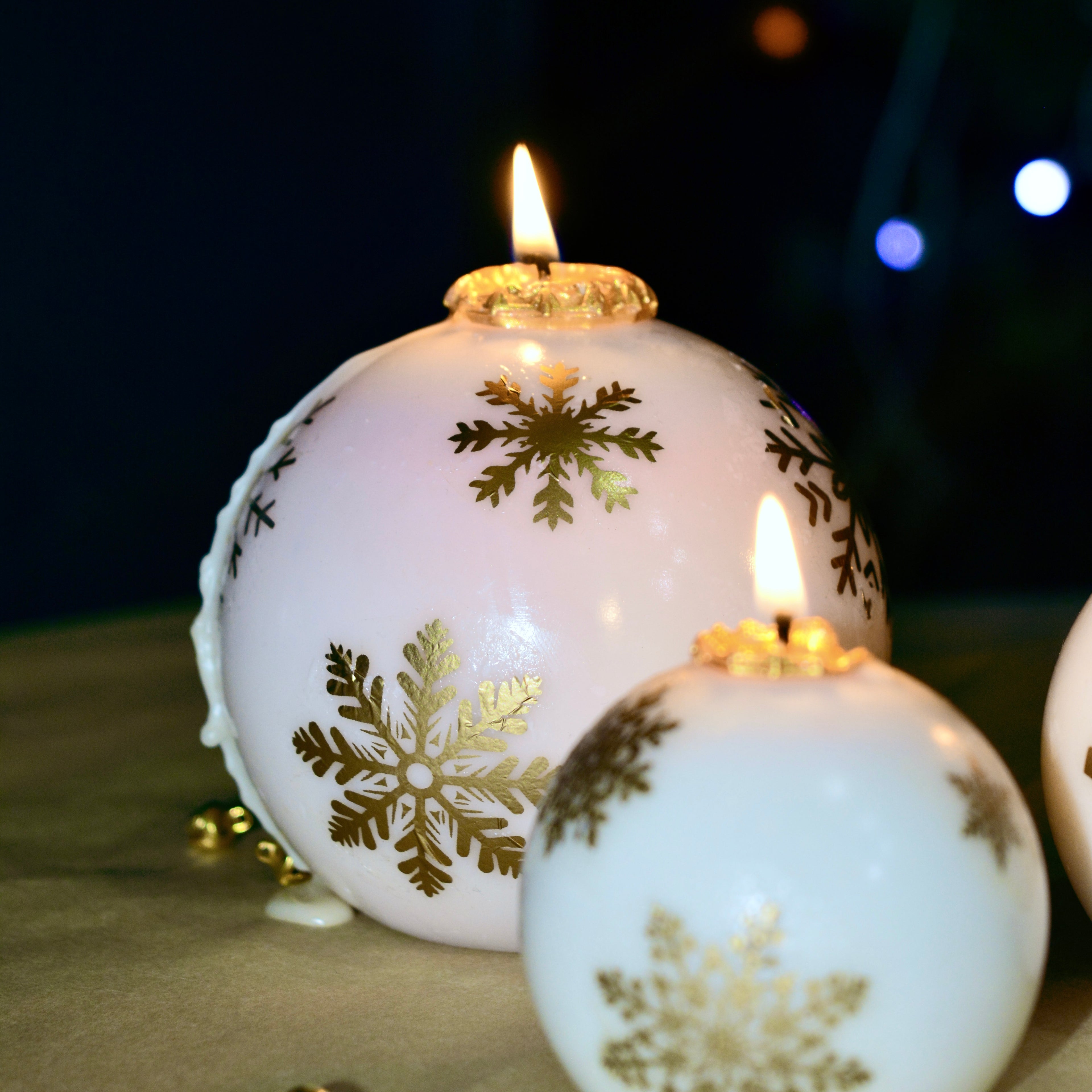 Snowflake Bauble Candles Gift Box
