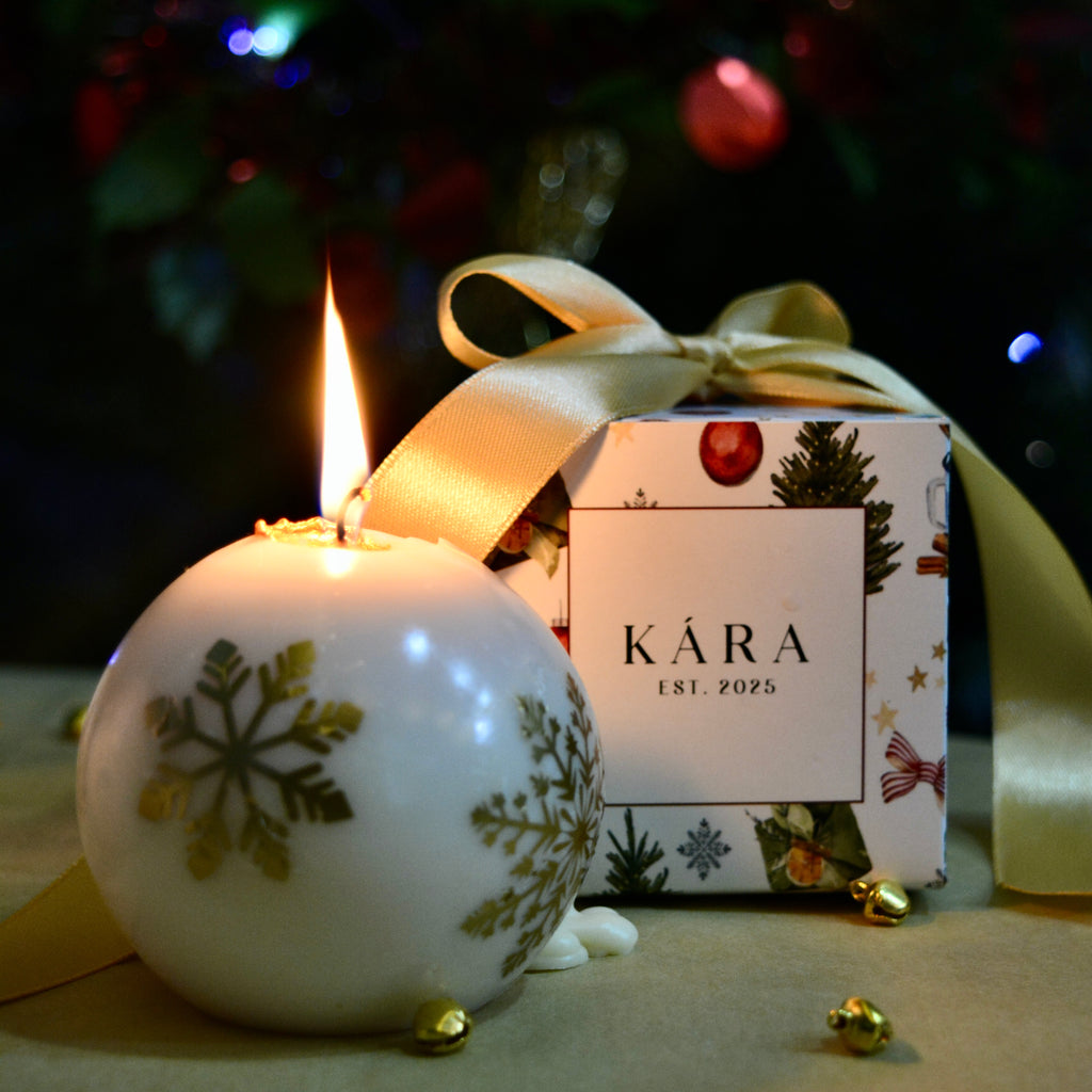 Snowflake Bauble Candle