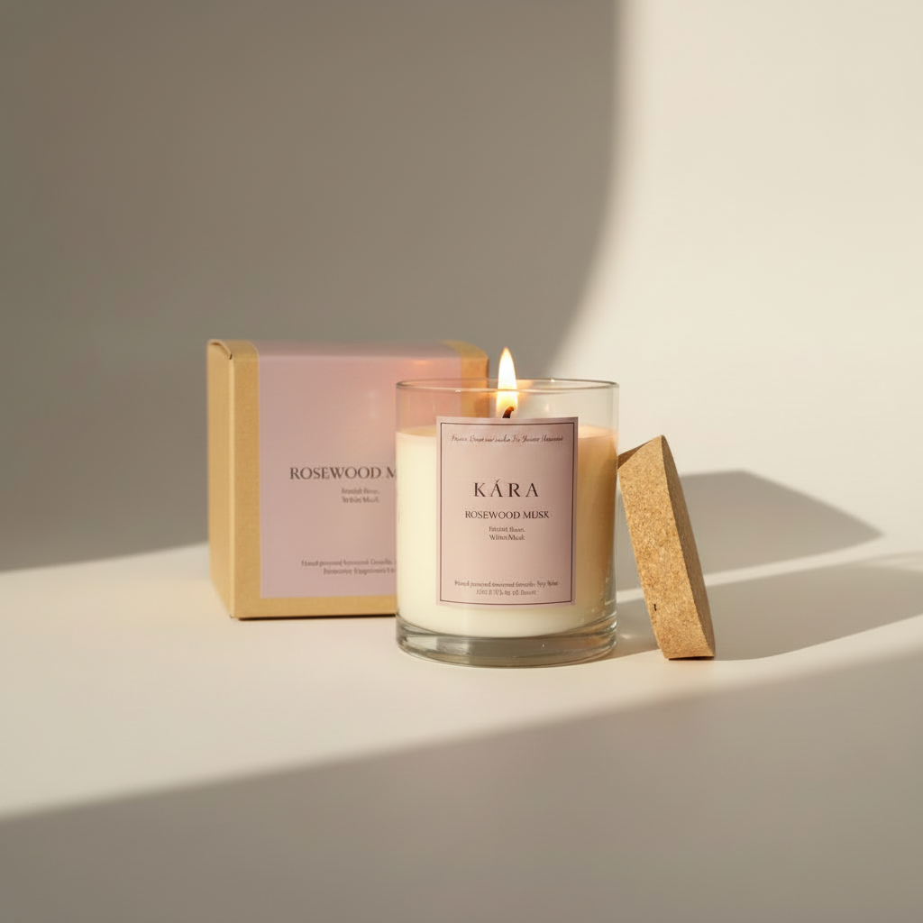 Rosewood Musk Glass Jar Candle