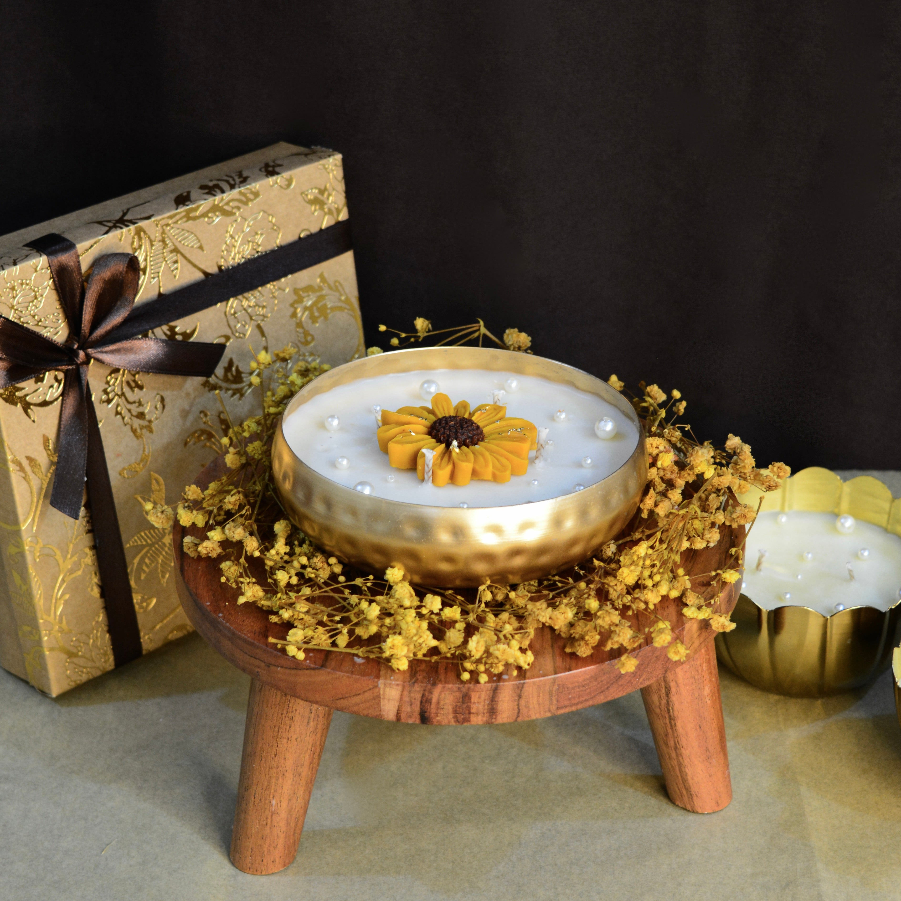 GOLDEN BLOSSOM Urli Candle (Limited Edition)