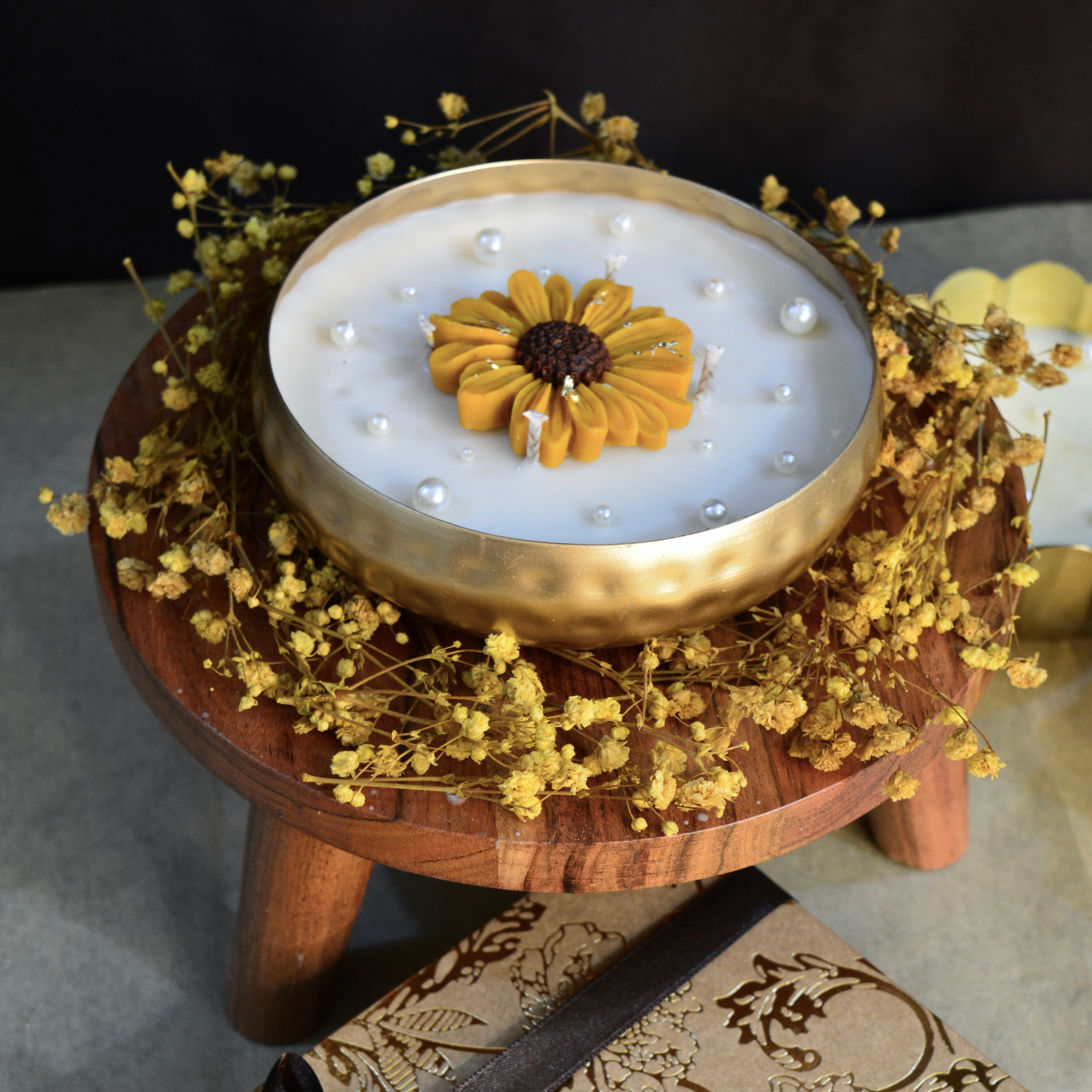 GOLDEN BLOSSOM Urli Candle (Limited Edition)