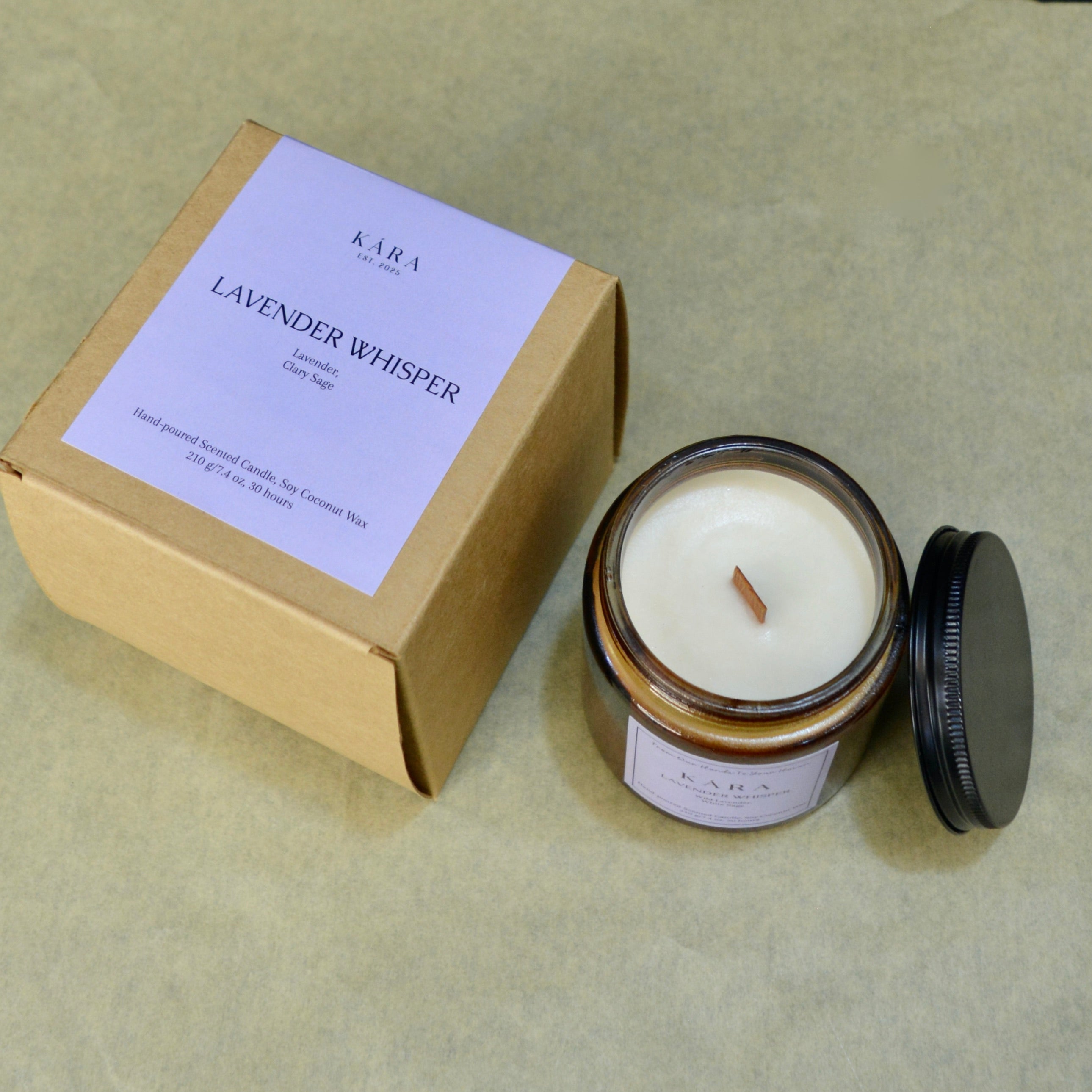 Lavender Whisper Amber Jar Candle