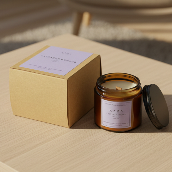 Lavender Whisper Amber Jar Candle