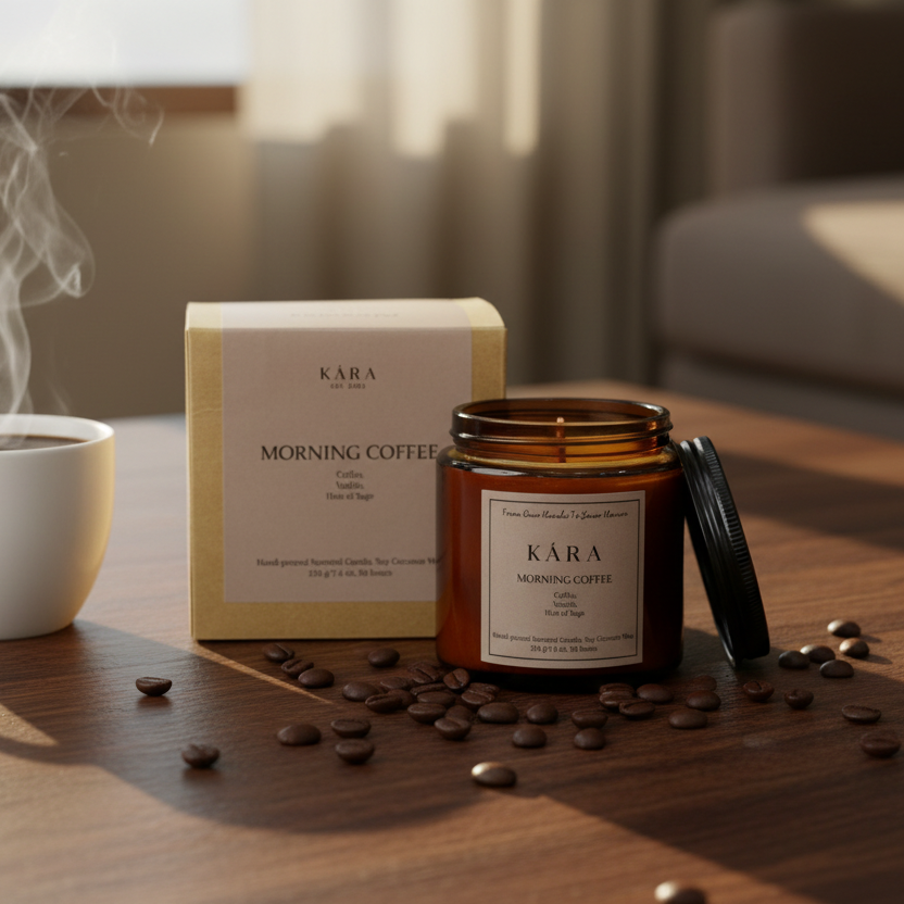 Morning Coffee Amber Jar Candle