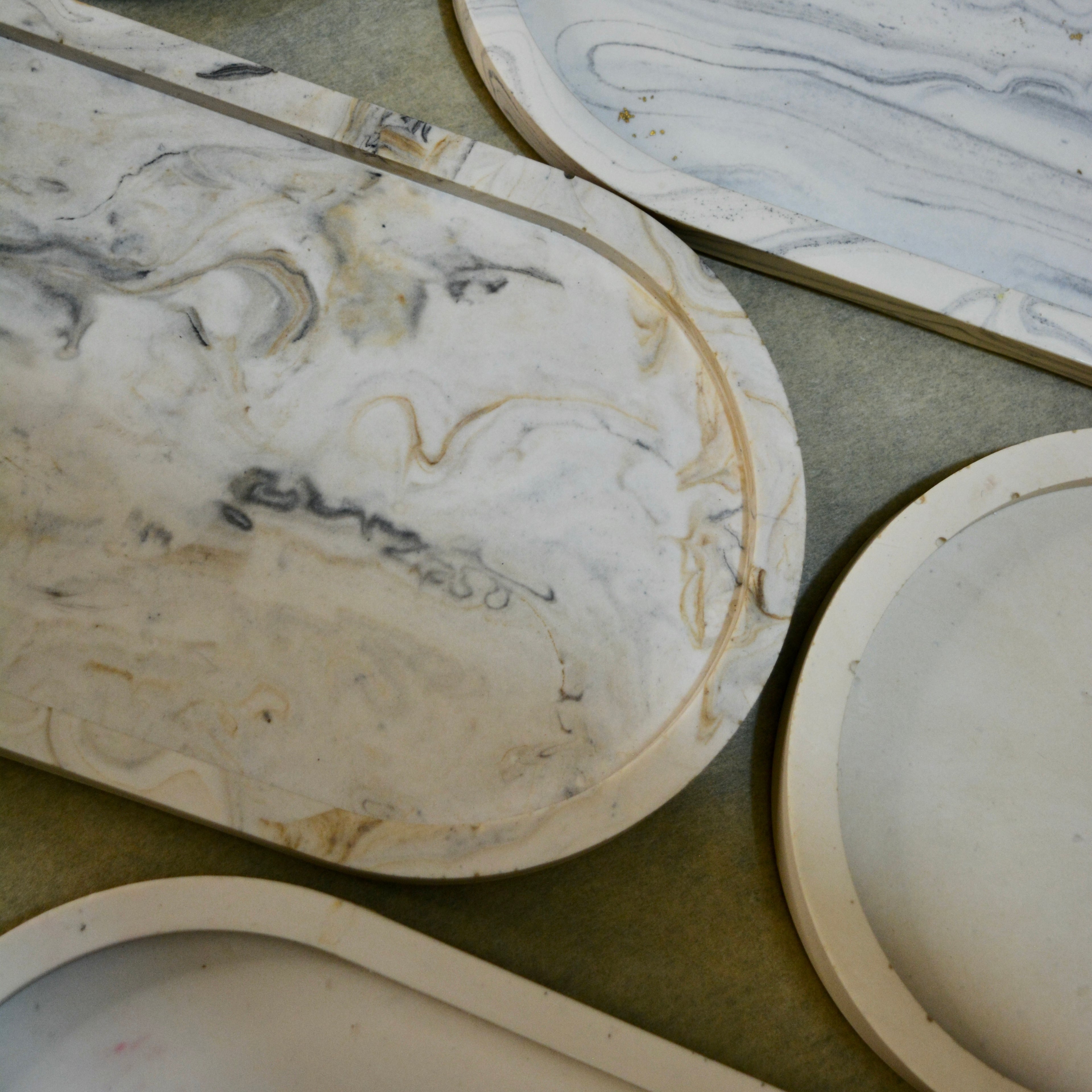 Oval Trinket Jesmonite Tray