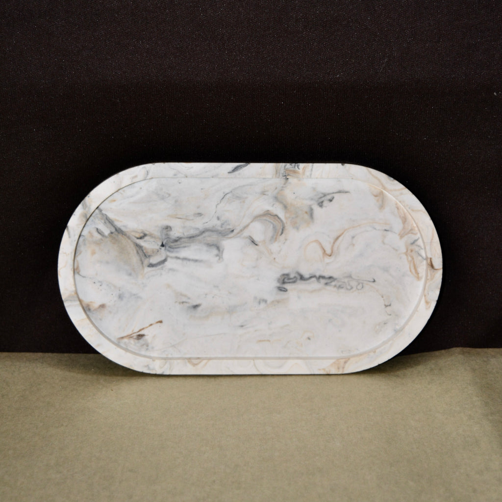 Oval Trinket Jesmonite Tray