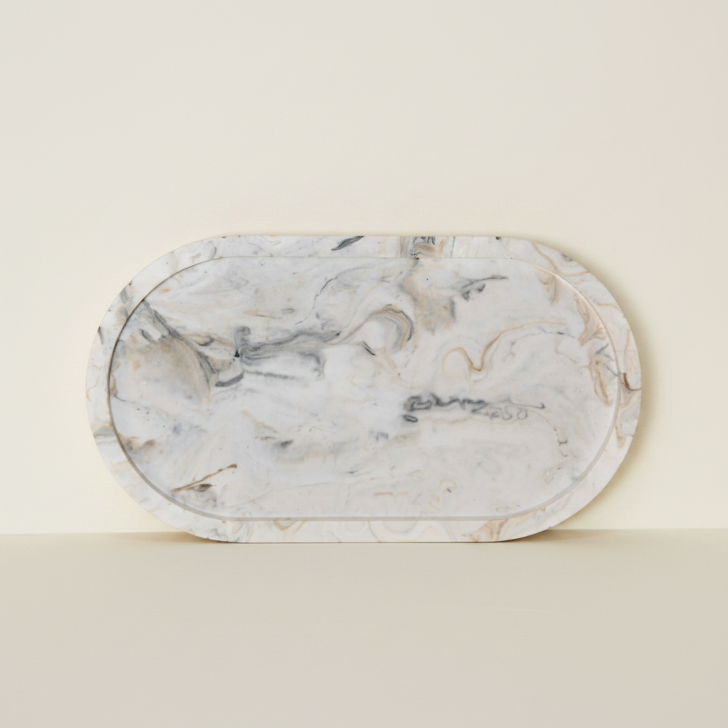 Oval Trinket Jesmonite Tray