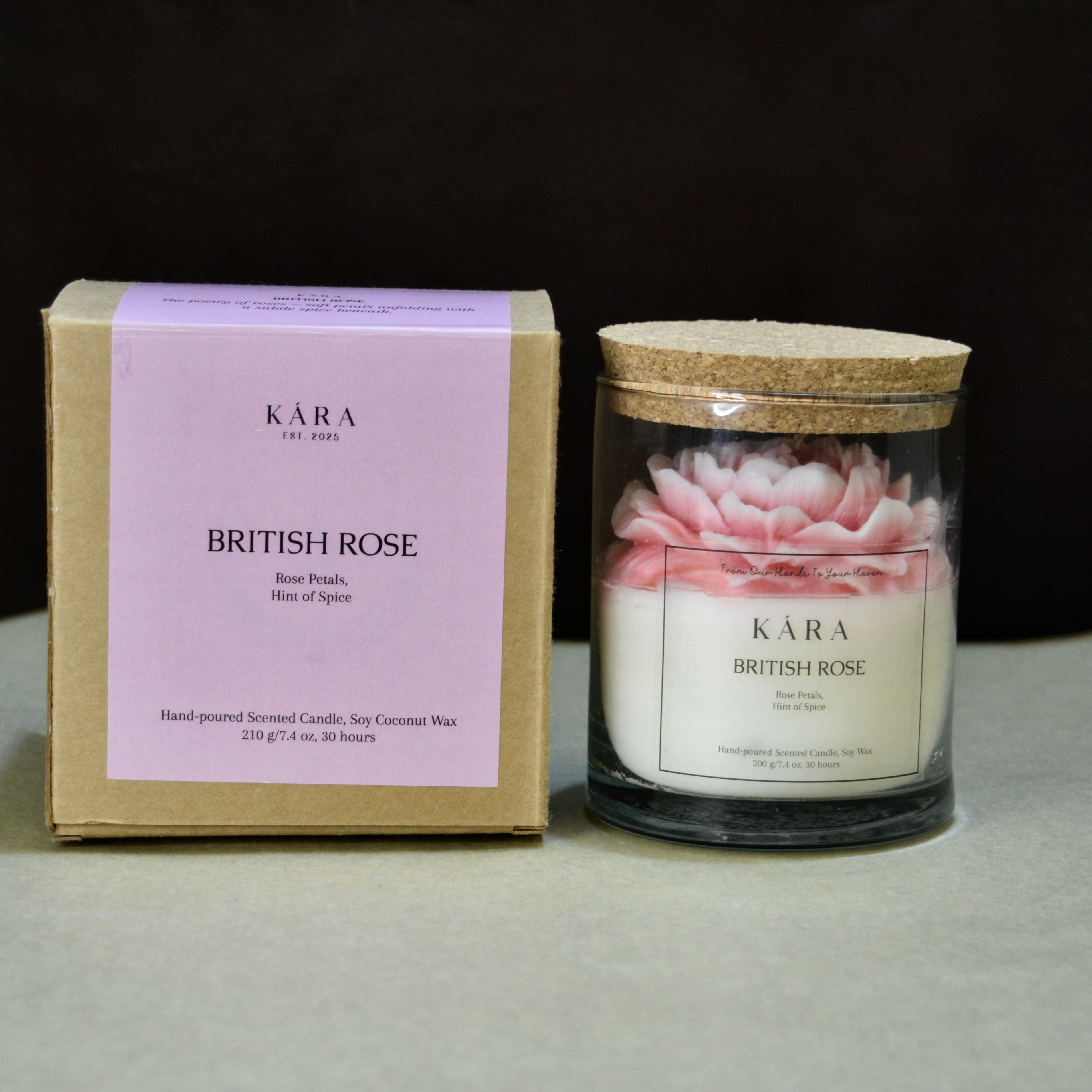 British Rose Peony Jar Candle