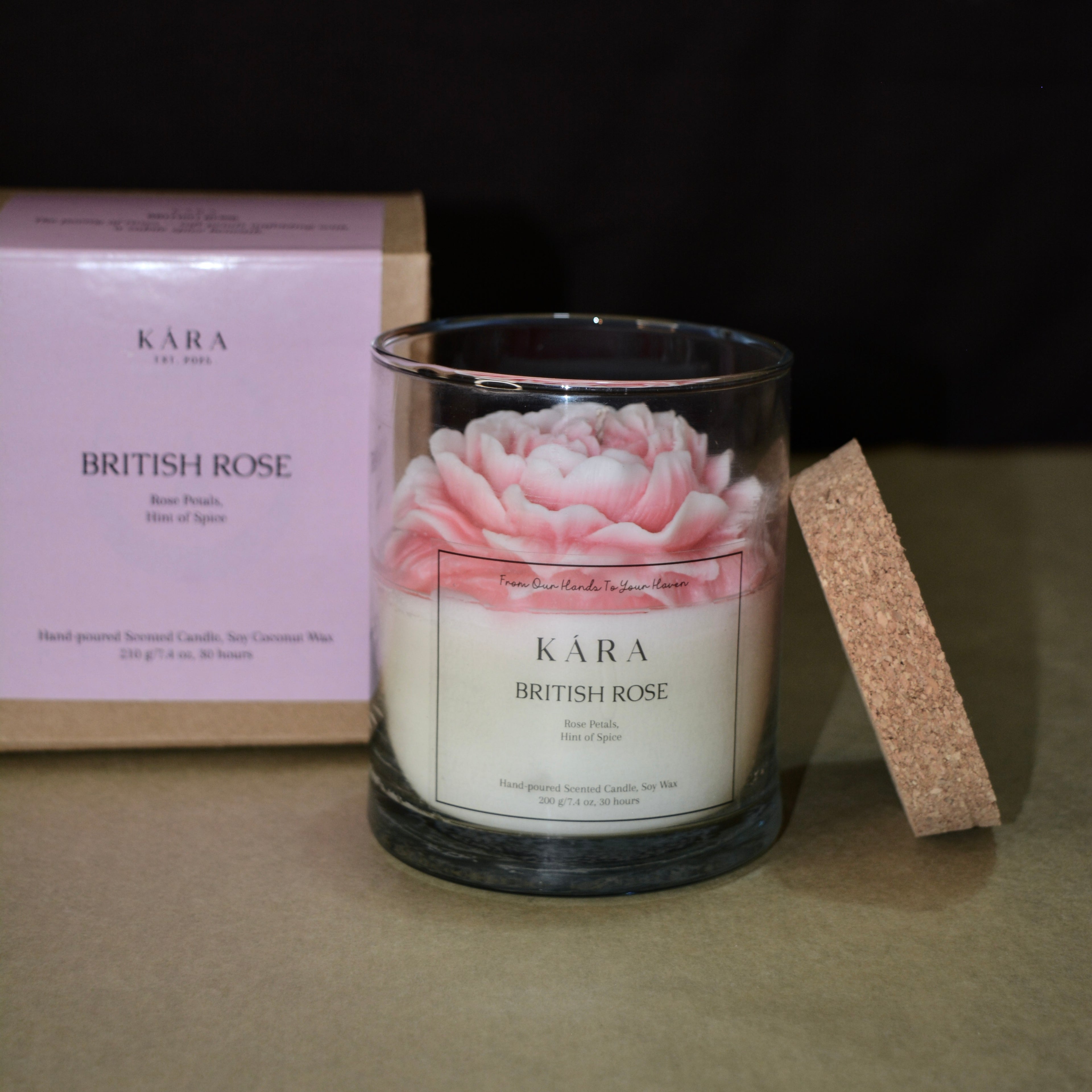 British Rose Peony Jar Candle