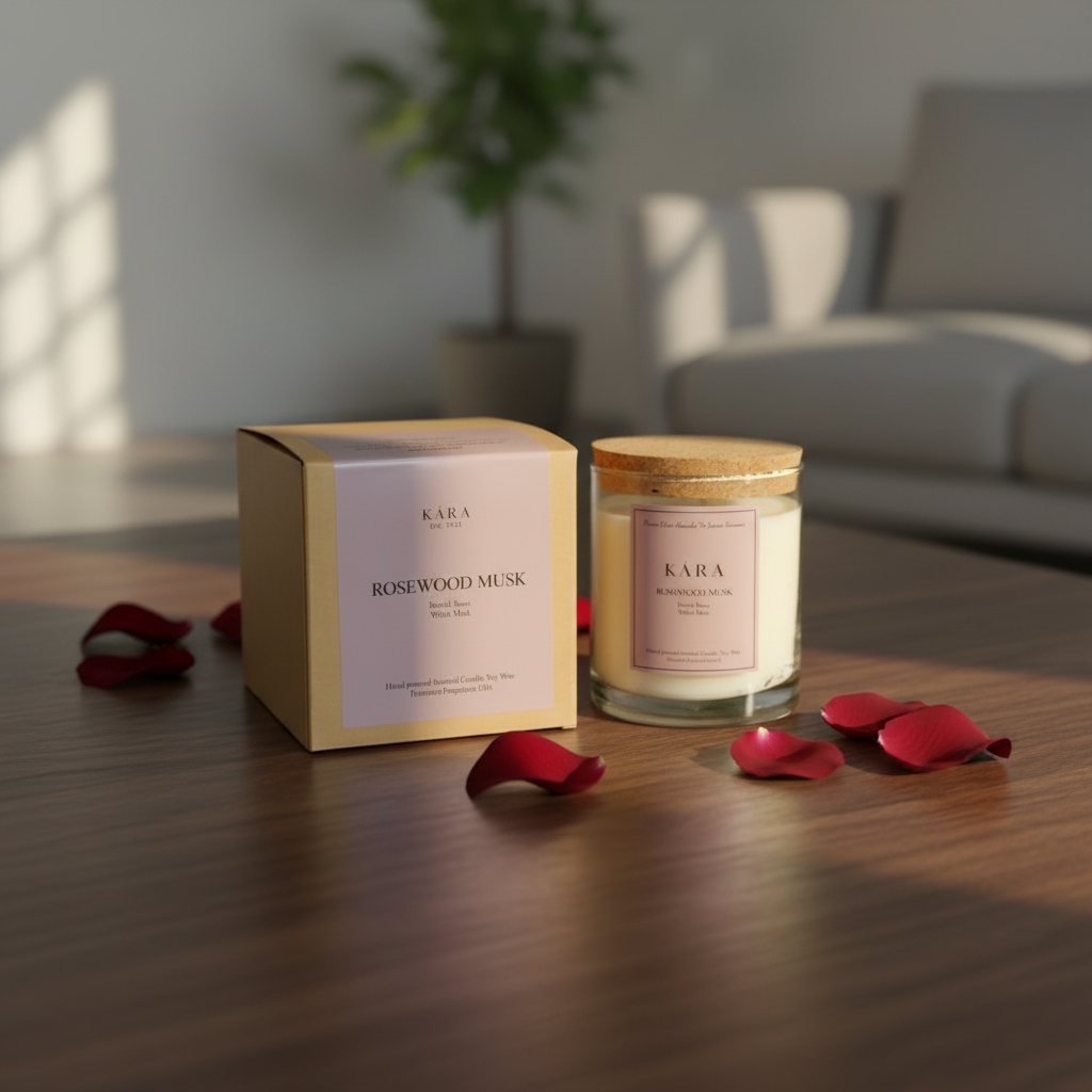 Rosewood Musk Glass Jar Candle